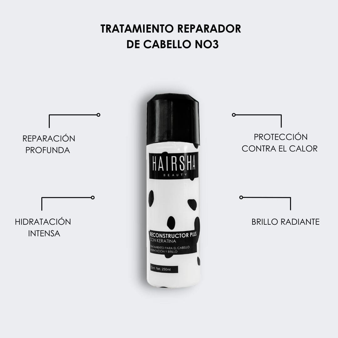 Kit Cabello Tratamiento Reparador + Shampoo Anticaida + Protector Térmico